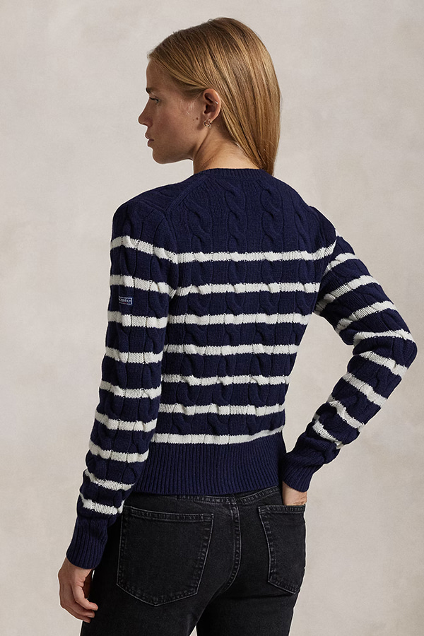 ΠΛΕΚΤΗ ΖΑΚΕΤΑ POLO RALPH LAUREN(CASHMERE) - 101 CREAM